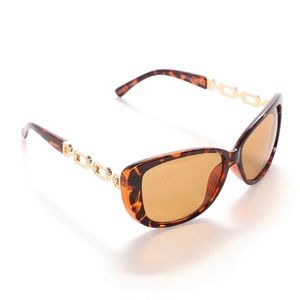 Brown Round Frame Sunglasses